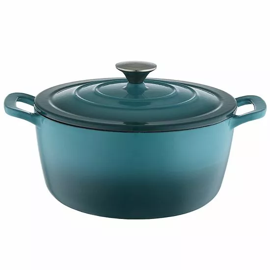 Food Network™ 7-qt. Ombre Enameled Cast-Iron Dutch Oven Red 9 Food Network™ 7-qt. Ombre Enameled Cast-Iron Dutch Oven Red - Image 7