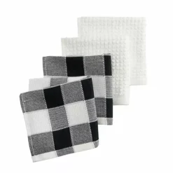 Food Network™ Black & White Buffalo Check Dishcloth 4-pk.