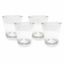 Food Network™ 4-pc. Clear Textured Acrylic Double Old-Fashioned Glass Set