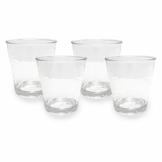 Food Network™ 4-pc. Clear Textured Acrylic Double Old-Fashioned Glass Set 3 Food Network™ 4-pc. Clear Textured Acrylic Double Old-Fashioned Glass Set