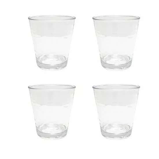 Food Network™ 4-pc. Clear Textured Acrylic Double Old-Fashioned Glass Set 4 Food Network™ 4-pc. Clear Textured Acrylic Double Old-Fashioned Glass Set - Image 2