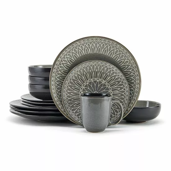 Food Network™ Tandoori Gray 16-pc. Dinnerware Set 3 Food Network™ Tandoori Gray 16-pc. Dinnerware Set