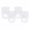 Food Network™ 4-pc. Clear Textured Acrylic Stemless Wine Glass Set -Cheap The Dine Nest Store unnamed file 1407