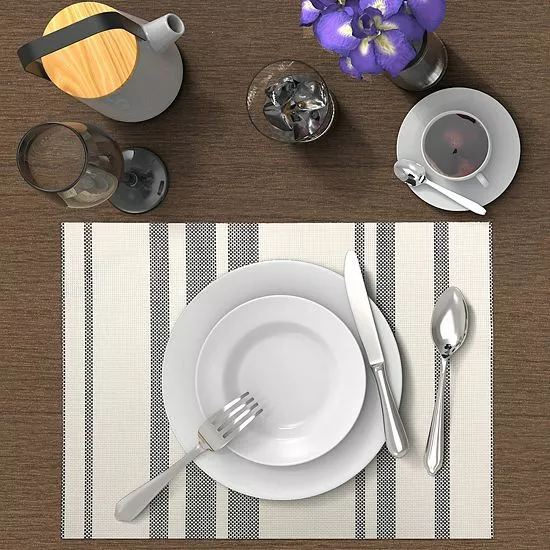 Food Network™ Farmstead Stripe Woven Placemat 4-pk. 4 Food Network™ Farmstead Stripe Woven Placemat 4-pk. - Image 2