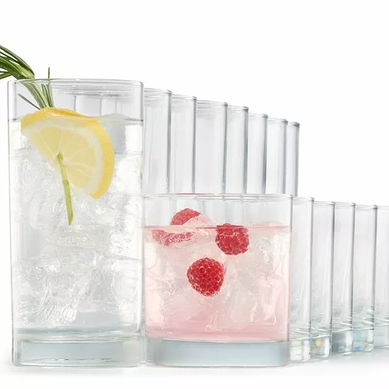 Food Network™ Sleek 16-pc. Drinkware Set 4 Food Network™ Sleek 16-pc. Drinkware Set - Image 2