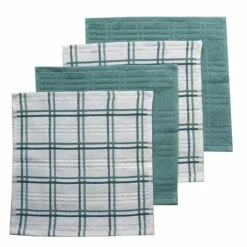Food Network™ Plaid Dishcloth 4-pk. Aqua -Cheap The Dine Nest Store unnamed file 586