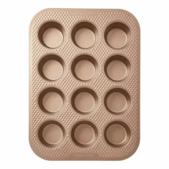 Food Network™ Textured Performance Series 12-Cup Nonstick Muffin Pan Bronze