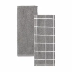 Food Network™ Windowpane Grid Kitchen Towel 2-pk. Red