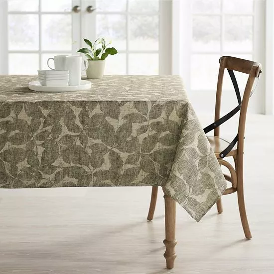 Food Network™ Khaki Leaves Tablecloth 4 Food Network™ Khaki Leaves Tablecloth - Image 2