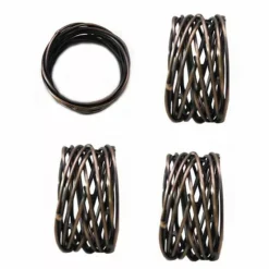 Food Network™ Metallic Twist Napkin Rings 4-pk. Gold -Cheap The Dine Nest Store unnamed file 845