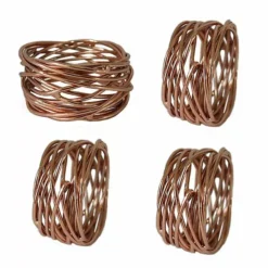 Food Network™ Metallic Twist Napkin Rings 4-pk. Gold -Cheap The Dine Nest Store unnamed file 846