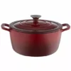 Food Network™ 7-qt. Ombre Enameled Cast-Iron Dutch Oven Red
