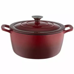 Food Network™ 7-qt. Ombre Enameled Cast-Iron Dutch Oven Red