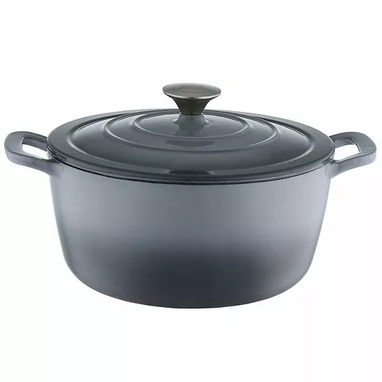 Food Network™ 7-qt. Ombre Enameled Cast-Iron Dutch Oven Red 7 Food Network™ 7-qt. Ombre Enameled Cast-Iron Dutch Oven Red - Image 5